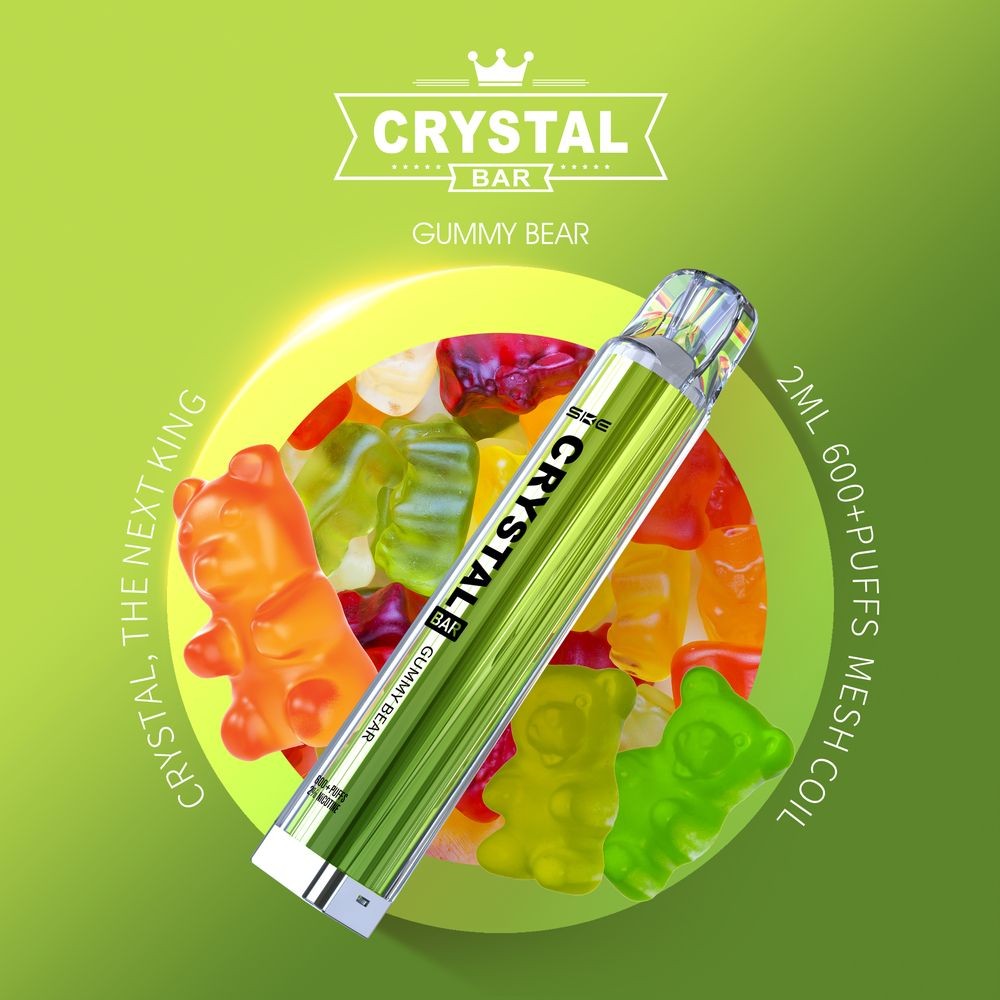 SKE Crystal Bar Disposable E-Shisha 600+ Züge Gummy Bear