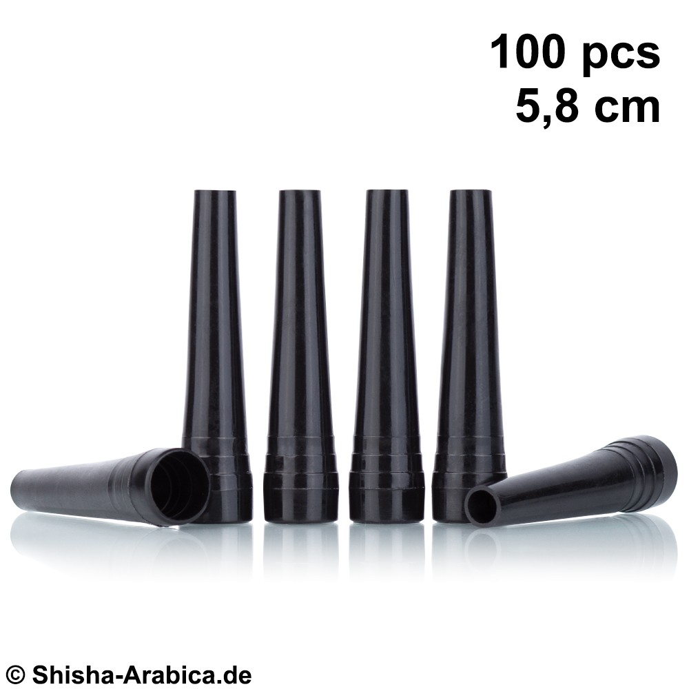 Hygienemundstücke 100 pcs 5,8cm Black