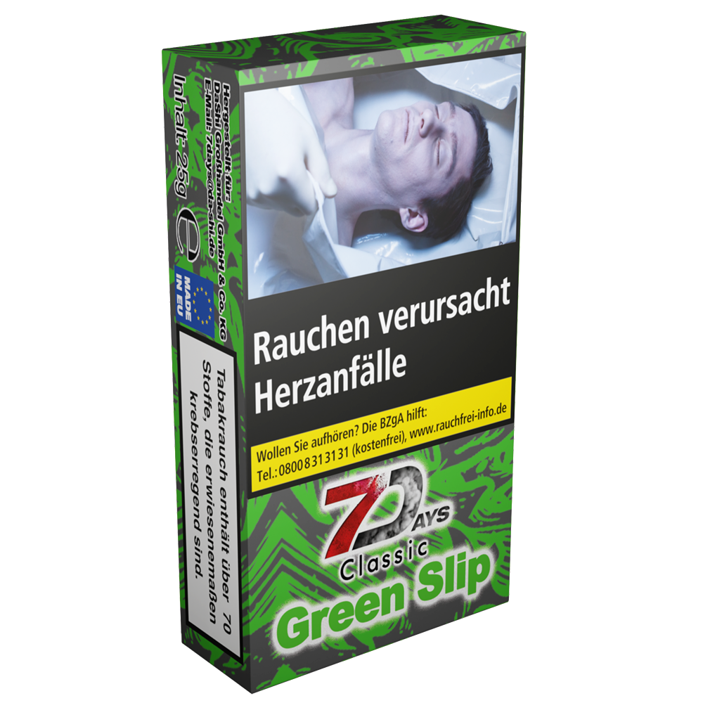 7Days Tobacco 25g Classic - Green Slip