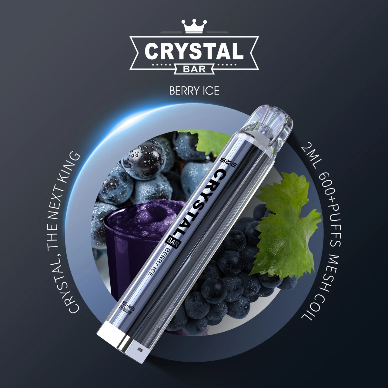 SKE Crystal Bar Disposable E-Shisha 600+ Züge Berry Ice