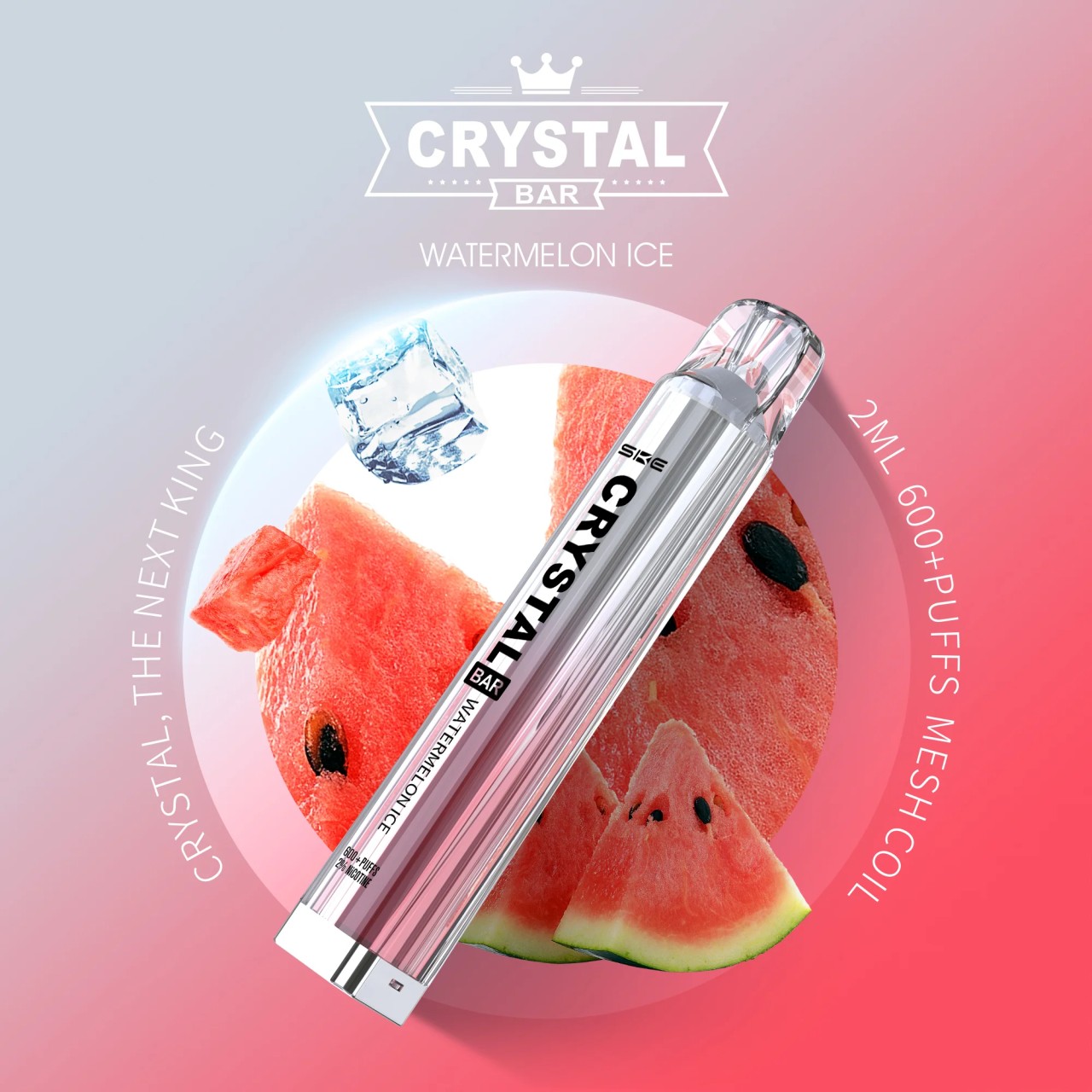 SKE Crystal Bar Disposable E-Shisha 600+ Züge Watermelon Ice