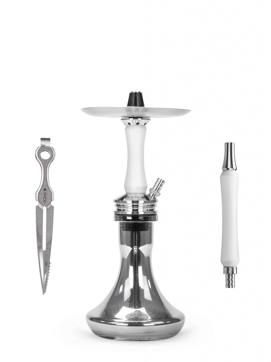 Ocean Hookah Kaif S - Steel / White / Chrome