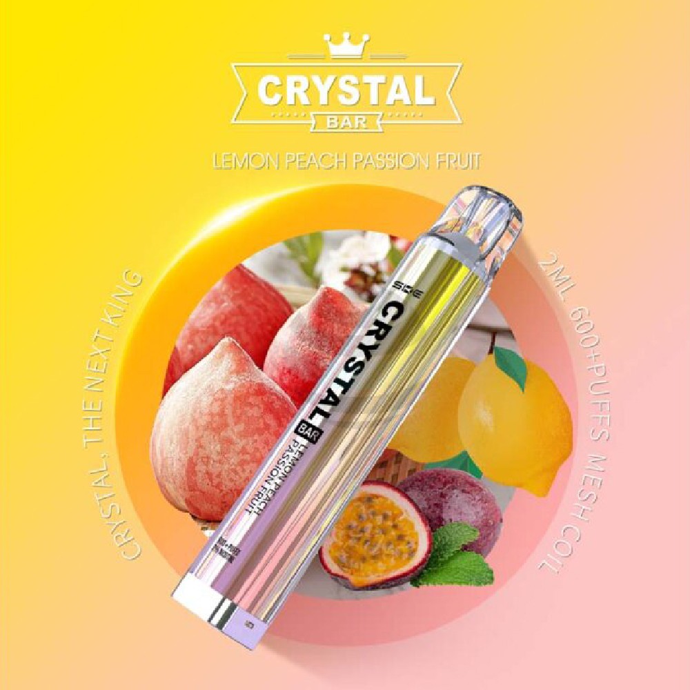 SKE Crystal Bar Disposable E-Shisha 600+ Züge Lemon Peach Passion Fruit