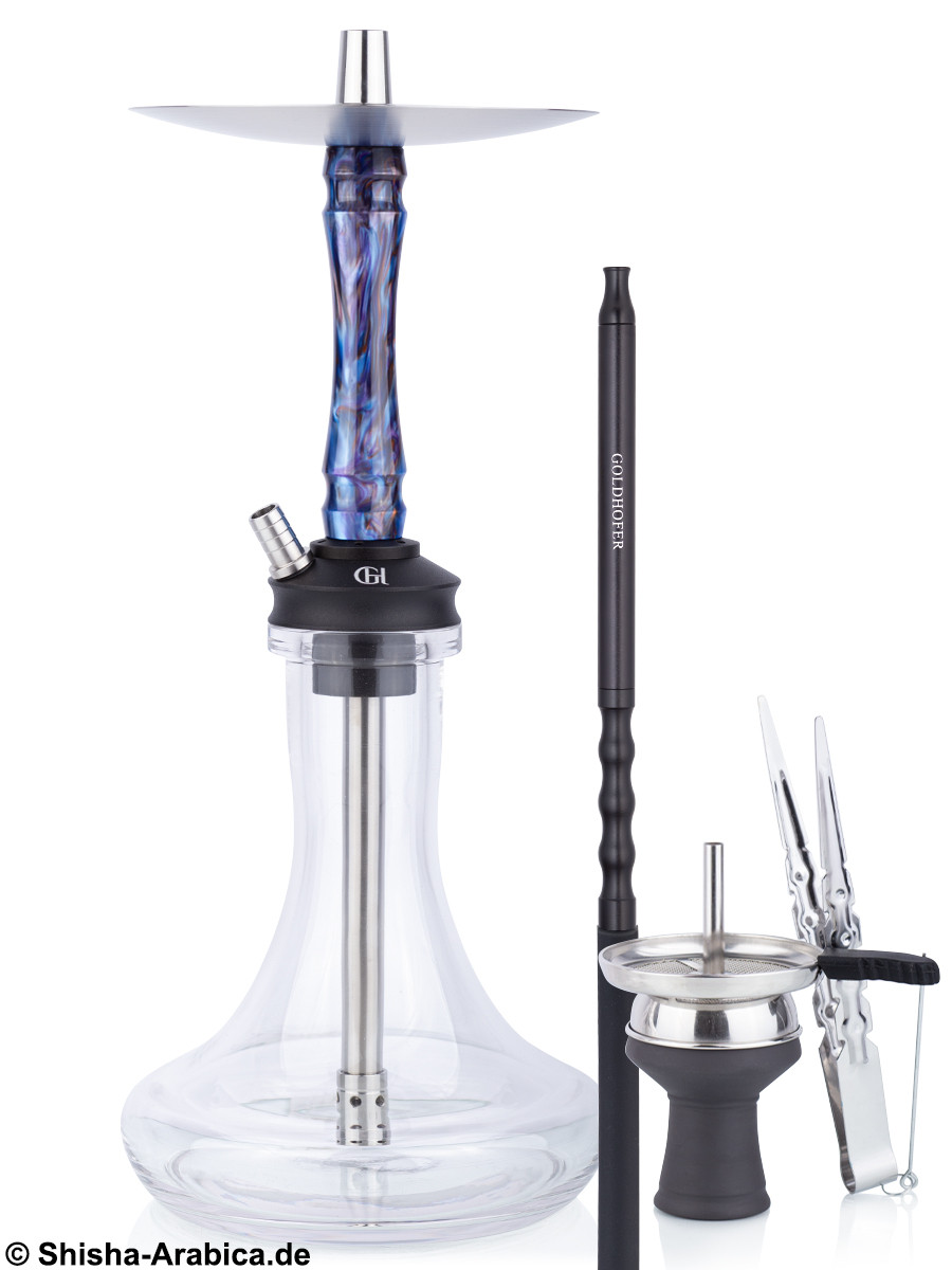 GH Hookah Epoxid Blue Colorflow Clear