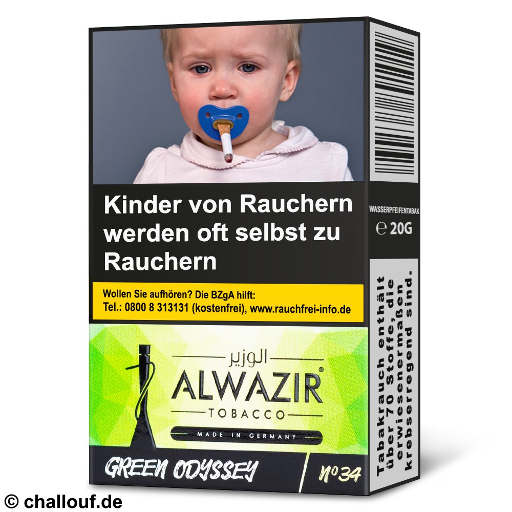 Alwazir Tobacco 20g - Green Odyssey (No.34)