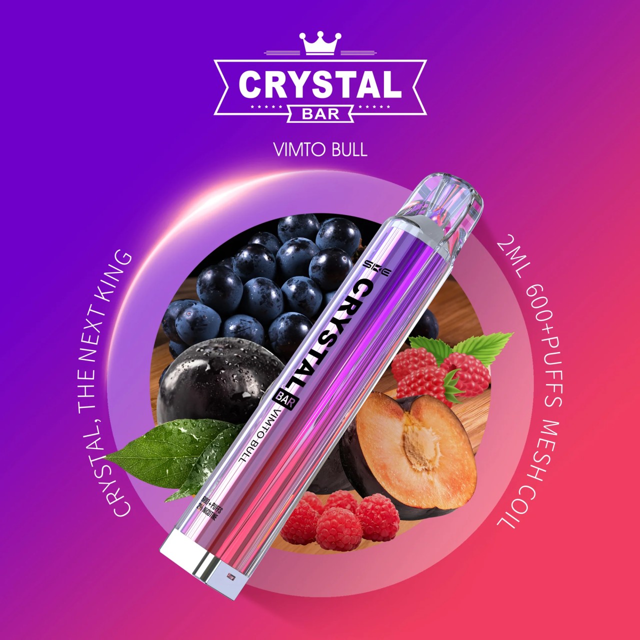 SKE Crystal Bar Disposable E-Shisha 600+ Züge Vimbull Ice